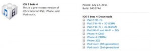 iOS 5 beta 4 available now, as the first update via Apple's wireless