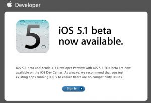 IOS 5.1 Beta available for developers